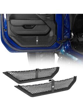 Aluminum Door Pocket Storage Nets for 2018-2026 Jeep Wrangler JL & Gladiator JT